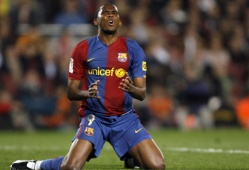 Samuel Eto'o viis Barcelona juhtima. Foto: championsleaguetalk.com