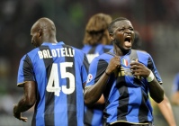 Sulley Muntari oli taas Interi &uuml;ks v&otilde;tmem&auml;ngijaid. Foto: Internet