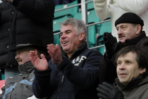 Seekord l&auml;ks &otilde;nn Levadia &otilde;uele ning klubi omanik Viktor Levada pakatas rahulolust. Foto: Siim Semiskar