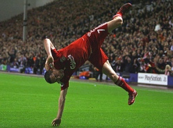 Robbie Keane l&otilde;i Liverpooli eest kaks v&auml;ravat. Foto: Internet
