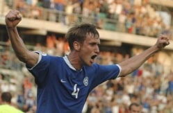 Piiroja Andorrale löödud väravat tähistamas. Foto: Soccernet.ee (arhiiv)