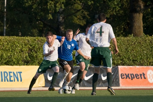 Võileib Henri Anierist Iirimaa U-21 koondist ei aidanud ning Eestist pidid nad lahkuma 1:1 viigiga. Foto: Mihkel Martinson