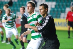 Levadia (mustas) võitis Kuret sama tulemusega nagu Floratki - 3:1. Foto: Märt Vassiljev (arhiiv)