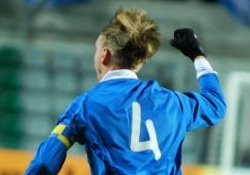 Raio Piiroja pärast juhtväravat. Foto: Märt Vassiljev