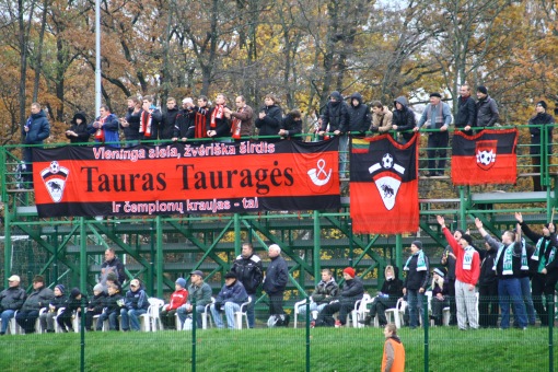 Taurase fännid tulid omade Balti liiga hooaja viimast esitust Tallinnasse vaatama. Foto: Agne Rauba