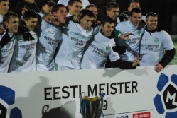 Levadia tähistas juba varem kindlustatud meistritiitlit. Foto: Märt Vassiljev