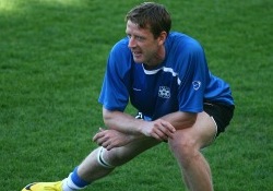 Indrek Zelinski jookseb veelkord koondise eest platsile, seekord lastekarja vastu. Foto: Hendrik Osula