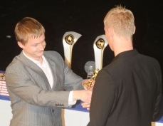 Sander Post valiti Meistriliiga hooaja parimaks mängijaks ja ka fännide lemmikuks. Foto: Heiki Rebane