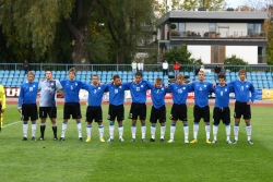 Sügisel edasipääsu välja võidelnud U-19 koondis. Foto: Hendrik Osula