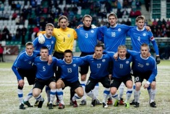 Eesti koondis märtsikuises kohtumises Uruguay vastu. Foto: Hanna Odras