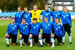 U-17 koondis Austria vastu. Foto: Hanna Odras