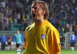 Wisla väravavaht Sergei Pareiko ning A. Le Coq Arena on juba vanad sõbrad. Foto: Hendrik Osula