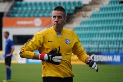 U-21 koondise väravavaht Marko Meerits. Foto: Gertrud Alatare