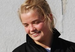 Katrin Loo lõi Eesti ainsa värava. Foto: Märt Vassiljev