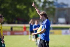 Vladimir Voskoboinikov Leedule löödud väravat tähistamas. Foto: Hendrik Osula