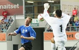 Koldo Alvarez kaitses viimastes mängudes Eestiga 2007. aastal Andorra väravat. Foto: Siim Semiskar/ERR Sport