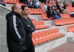 Babak Afshar (esiplaanil) ja endine peatreener Joti Stamatopoulus. Foto: Kalle Paas/ToetanTammekat.eu