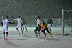 Levadia ja Tammeka lumes hullamas. Foto: Brit Maria Tael