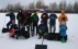 Talgulised tegid Kuressaare staadionil lumetõrjet