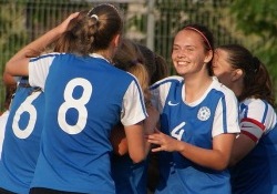 Eesti ja Läti neidude U-17 koondised kohtusid ka nädala eest UEFA sõprusturniiril. Foto: Jana Pipar