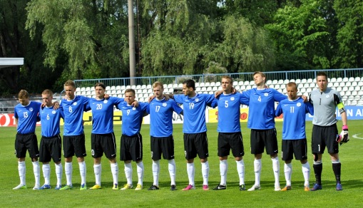 Eesti U-21 koondis Taani vastu. Foto: Brit Maria Tael