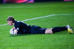 Pareiko hiilgas CSKA vastu nii mõnegi hea tõrjega. Foto: Gertrud Alatare (arhiiv)