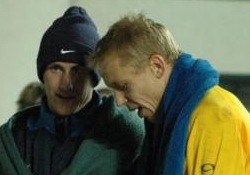 Mart Poom aastate eest koos Raio Piirojaga. Foto: Soccernet.ee (arhiiv)