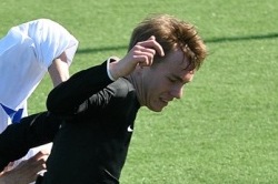 Poolfinaalis ja finaalis täpne olnud Kert Lillemets pallis 2011. aastal esiliigas Valga Warriori ridades ning pääses korra platsile ka kõrgliigas FC Viljandi ridades. Foto: Märt Vassiljev (arhiiv)