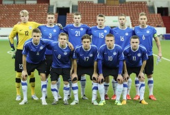 Eesti U-21 enne mängu Kõrgõzstaniga. Foto. com-cup.com