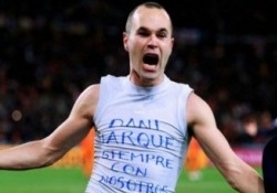 Iniesta pärast võiduvärava löömist. Foto: supersport.com