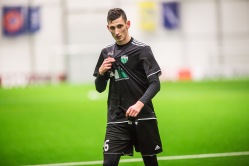 Igor Subbotini kaks väravat tõid Levadiale avapoolajal kindla edu. Foto: Hendrik Osula