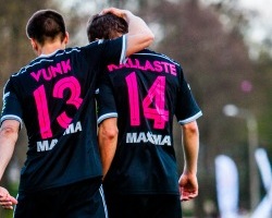 Ken Kallaste ja Martin Vunk pärast edukalt lahendatud vabalööki. Foto: Gertrud Alatare