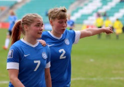 Katrin Loo (nr. 7) Eesti rahvuskoondise särgis Hispaania vastu. Foto: Jana Pipar