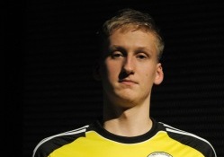Richard Alandi penaltitõrjest jäi Kaljule väheks. Foto: Jaanus Nuutre