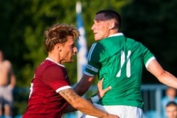 Ingemar Teever lõi Levadia ainsa värava Praha Spartale. Foto: Gertrud Alatare