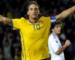 Zlatan karistas eestlasi kahe kolliga. Foto: spelsajten.nu