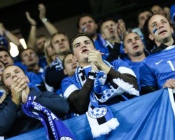 Fännid Eesti - Sloveenia mängul. Foto: Jana Pipar