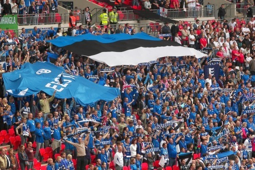 Eesti fännid Wembleyl. Foto: arhiiv