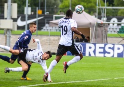 Kassima Aidara meeskondade sel hooajal välja mängitud 3:3 viigis. Foto: Jana Pipar