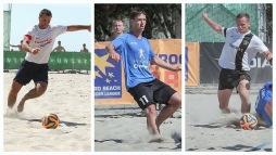 Parima rannapalluri kandidaadid (vasakult): Frischer, Tammo ja Marmor. Foto: Eesti rannajalgpalli Facebooki leht (Beach Soccer Estonia)