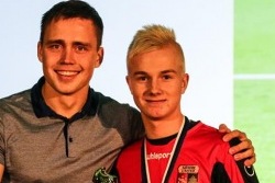 Henri Järvelaid noorte hooaja lõpetamisel koos Rimo Hundiga. Foto: Jana Pipar