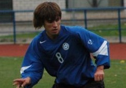 Kümmekond aastat tagasi mängis Martin Taska Eesti U-21 koondises suurel väljakul. Nüüd esindab ta saalikoondist. Foto: Soccernet.ee (arhiiv)