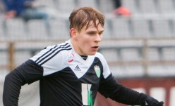 Andreas Raudsepa värav tõi Levadiale napi võidu. Foto: Gertrud Alatare