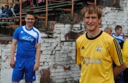 Stepanov (vasakul) ja Piiroja juhtisid pikka aega Eesti koondise kaitseliini. Foto: EJL