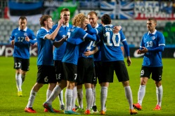 See on võit! Tühistatud tulemus tõi Eestile kolm lisapunkti, mis annavad tagasi lootuse edasipääsu osas. Foto: Gertrud Alatare