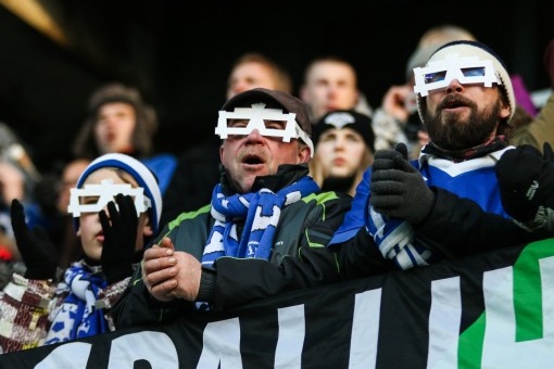 Eesti koondise fännid teisipäevasel mängul. Foto: Jana Pipar