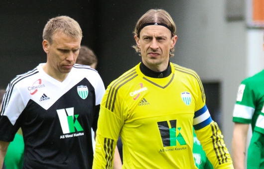 Sergei Pareiko tõrjus FC Levadia ülitähtsa võiduni. Foto: Jana Pipar