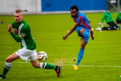 Jasper Uwaegbulam oma väravat löömas. Foto: Gertrud Alatare