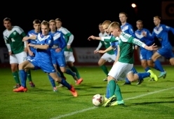Kuidas püsib Tammeka kaitse Levadia vastu? Foto: Imre Pühvel