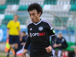 Hidetoshi Wakui tabamus tõi Kaljule võõrsilvärava. Foto: Jana Pipar